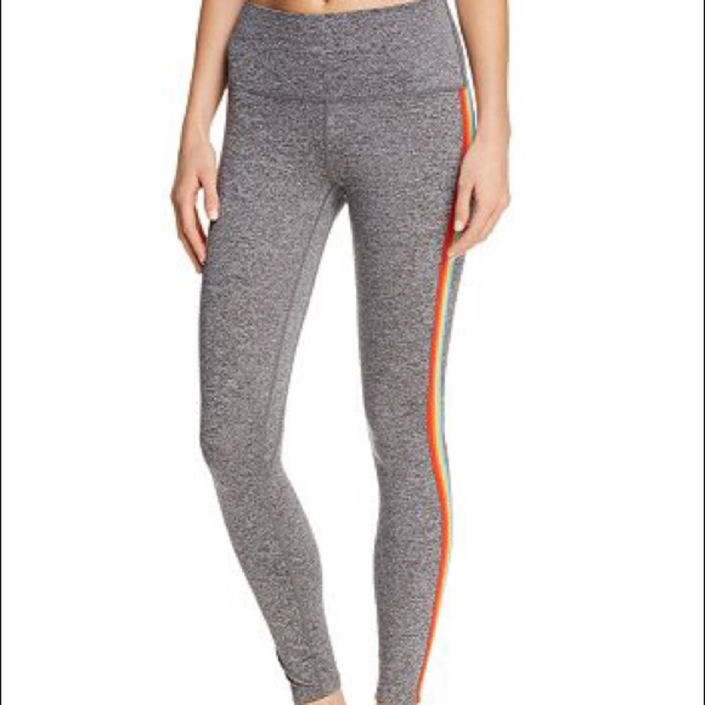 Spiritual Gangster 7/8 rainbows strip leggings